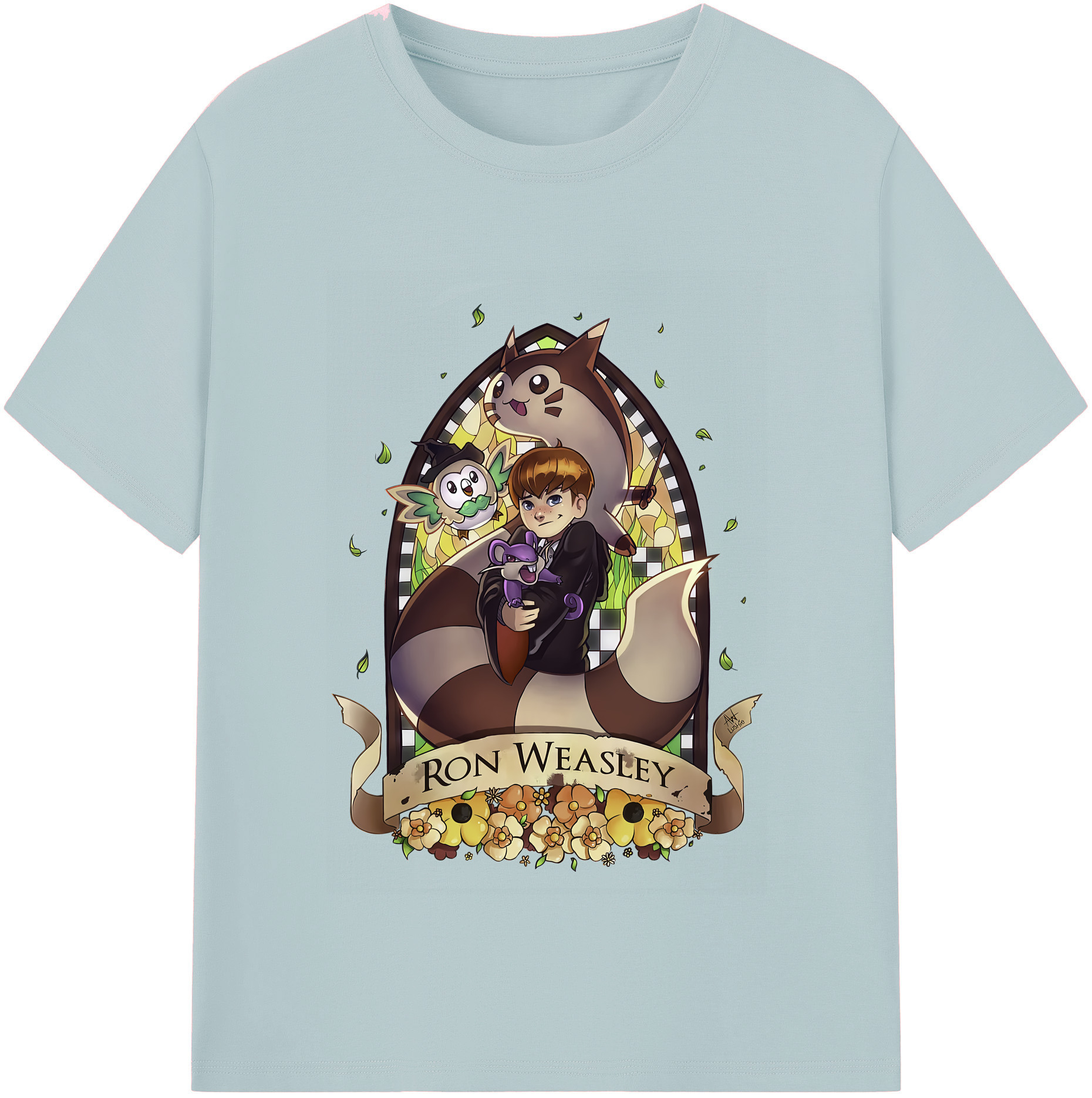 （画像用） Harry Potter ハリー・ポッターシリーズ 綿100％半袖Tシャツ（フロントプリント）